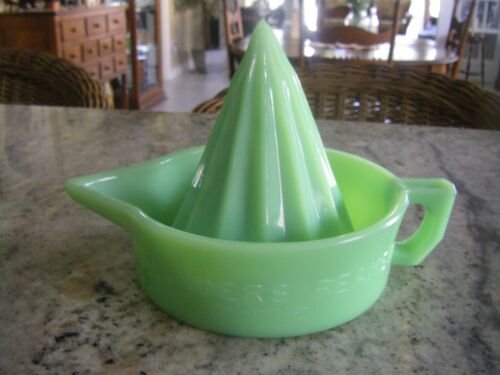 RARE Depression Glass  JADITE SAUNDERS  Reamer Juicer - Holy Grail of Reamers