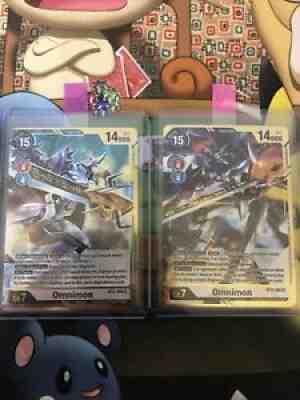 Digimon BT5-086 Alt Art Omnimon Lot of 2 Kinoshita & Asâ??Maria MINT