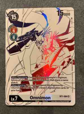 Digimon Omnimon GHOST RARE And Original Art BT1-084 MINT 