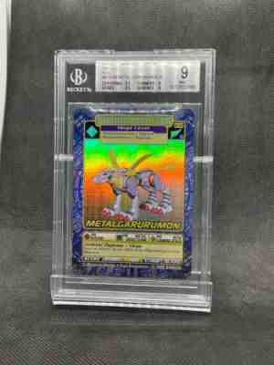 Metalgarurumon BGS 9 MINT BO-149s FOIL HOLO Series 3 Digi Battle Digimon Card