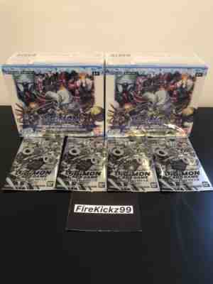 2x Digimon Card Game Release Special Ver 1.0 Booster Box +4 Dash Packs .,