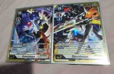 2x Omnimon Bt5-086 Alternate Art M/NM Digimon TCG