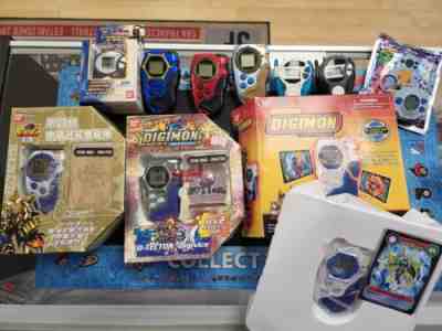 Sealed Digimon Digivice and opened digivices and 1st edition Digimon Card lot