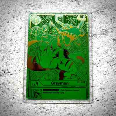 Greymon Top 16 Metal Prize Card Digimon | Championships Trophy 2021