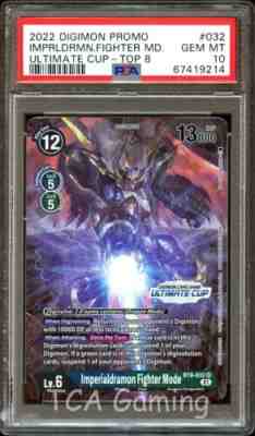 PSA 10 GEM MINT Imperialdramon Fighter Mode BT8-032 TOP 8 Digimon Card CS15-214