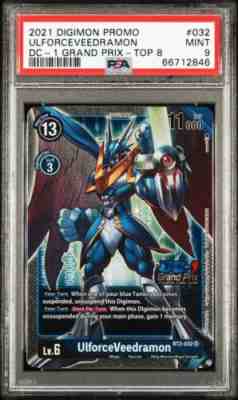 PSA 9  DC-1 Grand Prix Top BT2-032 Digimon Card Trophy English