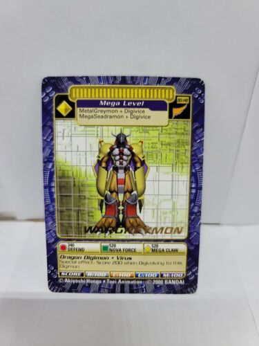 2000 Bandai Digimon - Wargreymon BO-148 Gold Text - Digi-Battle Series 3 RARE