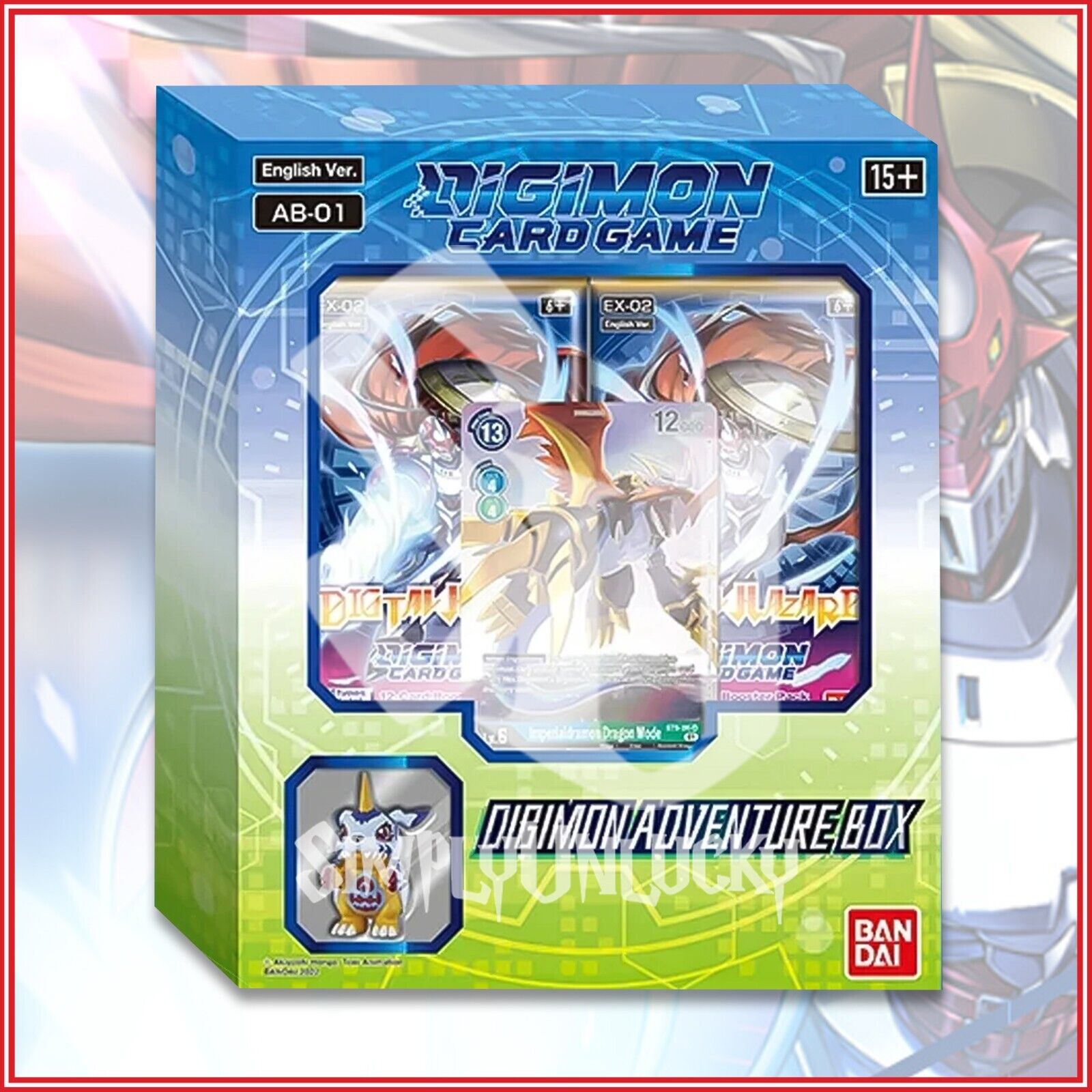 DIGIMON CARD GAME: ADVENTURE BOX 4 PACKS DIGITAL HAZARD 1 RANDOM FIGURE ?