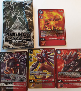 DIGIMON  2 TAMER PARTY PACK + METALGREYMON BT12-068 WARGROWLMON ALDAMON 4ct PACK