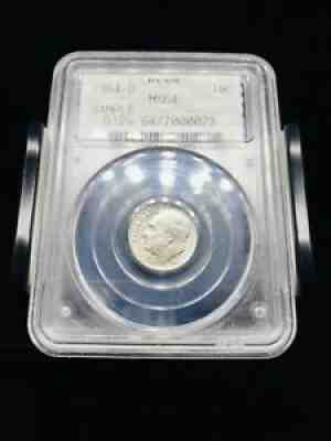 PCGS Doily Sample Slab 1964 D Silver Roosevelt Dime MS64 - Old