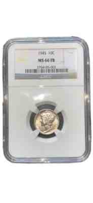 1945 Mercury Dime NGC MS 66 FULL BANDS