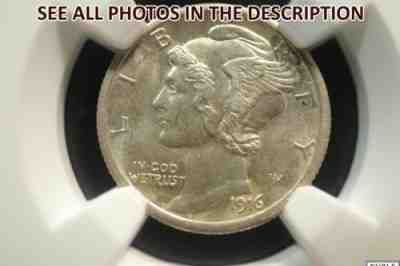 NobleSpirit (CO) 1916-D Mercury 10c KEY DATE NGC MS62 FB Elusive High Grade CHBU