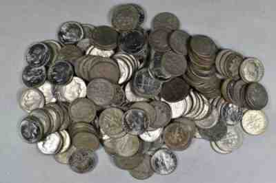 167 UNSEARCHED US SILVER ROOSEVELT DIME COIN COLLECTION $16.70 SILVER FACE VALUE