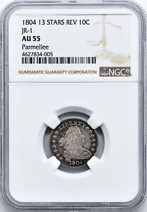 1804 DRAPED BUST 10C NGC AU 55