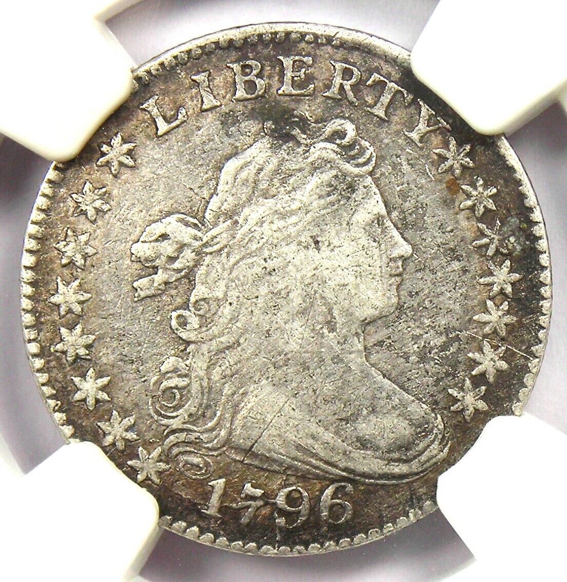 1796 Draped Bust Dime 10C Coin - Certified NGC VF Details - Rare Date!