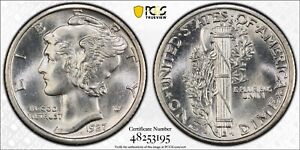 1927-S MERCURY DIME. PCGS MS64 FB FULL BAND BLAZING WHITE ORIGINAL