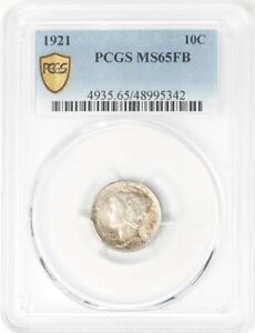 1921 Mercury Dime 10c MS65 FB Secure PCGS 948204-27