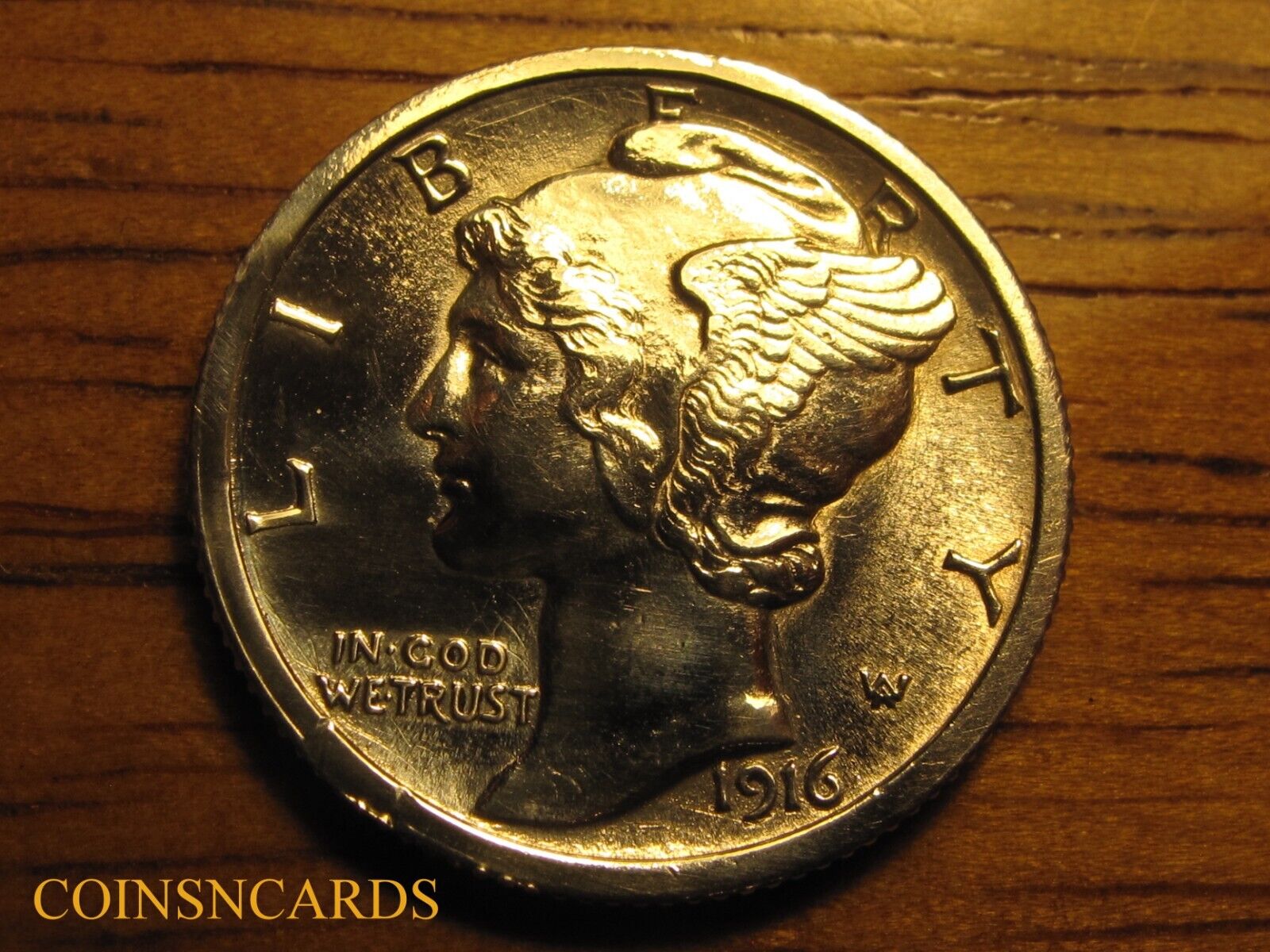 1916-D Mercury Dime Series Key FSB Full Split Bands Uncirculated Details Scarce!