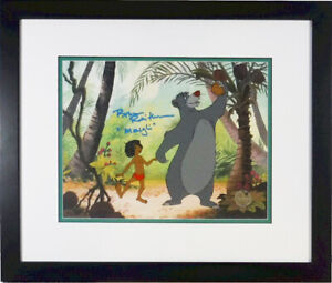 ?? Jungle Book Disney Cel Sericel Baloo custom background Signed Voice 1967 b3