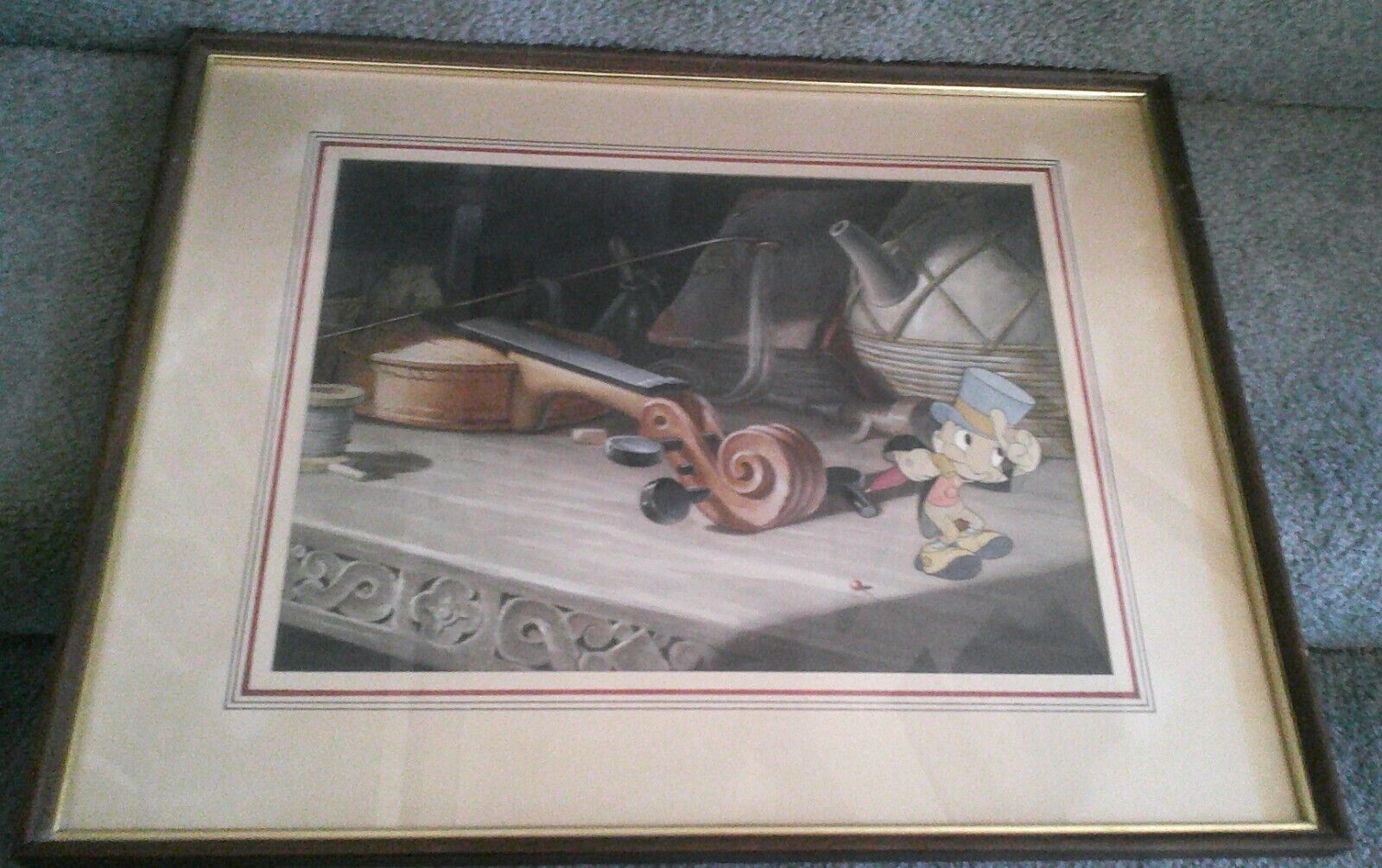 Original 1939 Disney “Pinocchio” Animation Production Art Cel - Jiminy Cricket