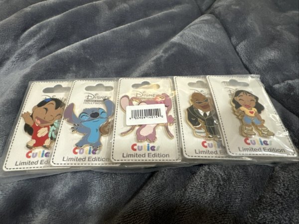 D23 DSSH 2024 Stitch Cuties Full Set 9 LILO Nani David Mertle Cobra Angel Jumbo