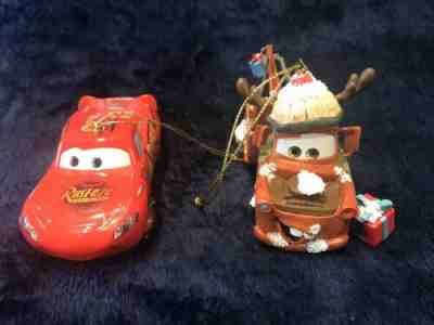 Disney Grolier President's Edition LIGHTNING MCQUEEN & MATER Christmas Ornaments