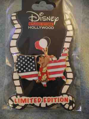 Disney Studio NEW in plastic DSSH DSF Lilo stitch Patriotic Pin USA Flag LE 300 