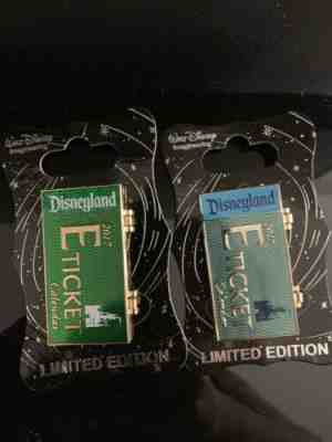 Disney RARE Lot Of 2 WDI Calendar 2017 December February Eticket LE 250 Pin