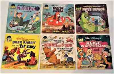 Twelve Collectible Vintage Walt Disney Read-Along Books With Records