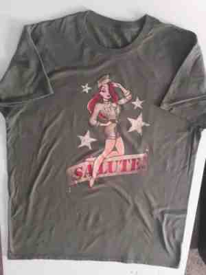 Disney Parks Jessica Rabbit Large Tee Shirt Pin-up Salute