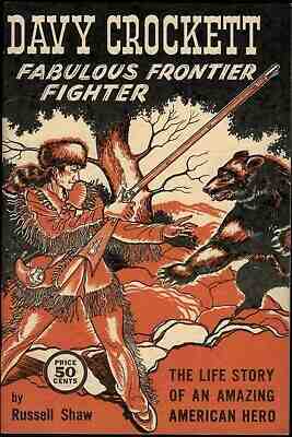 1955 Davy Crockett Fabulous Frontier Fighter Fess Parker Disney Movie PB Booklet