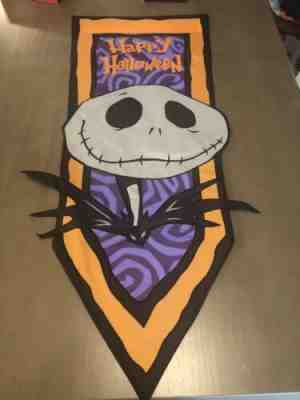 Disney Nightmare Before Christmas Jack Skellington Happy Halloween Flag Banner