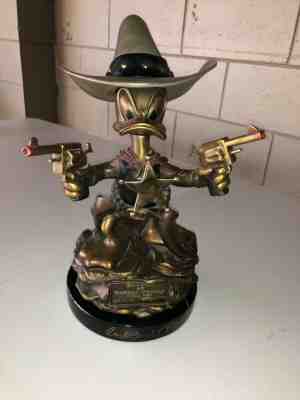 Disney Carl Barks Donald Duck Sheriff Bullet Valley Bronze Statue Disneyland 