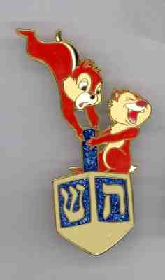 Disney Shopping Happy Hanukkah Chip & Dale Play with Dreidel Jumbo 3