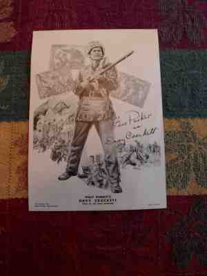 Original 1955 Walt Disney Davy Crockett 5x7 Promotional Card Fess Parker