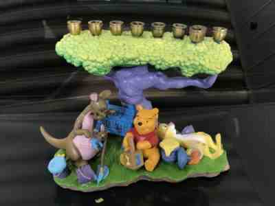 RARE Walt Disney Winnie the Pooh and Friends Hanukkah Chanukah Menorah Disneyana