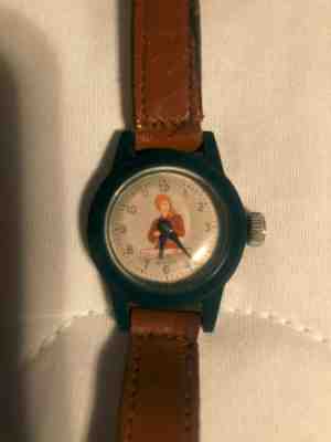 Davey Crockett Watch with Original Band with Walt Disney logo,   keeps time very