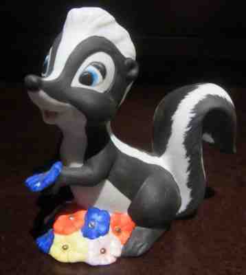 RARE Disney Flower Bambi Skunk Ceramic Porcelain Figure Statue Display