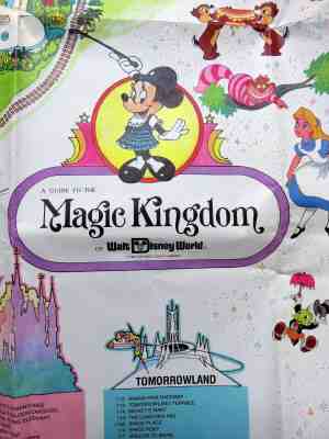 Walt Disney World Magic Kingdom Wall Map March 1979