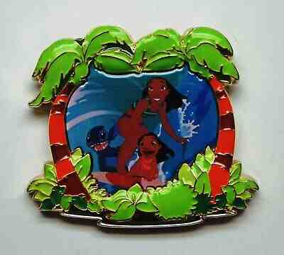 Disney Store Pin Park Pack 3D Palm Tree Frame Nani Lilo Stich 5 of 6 Pin LE 500