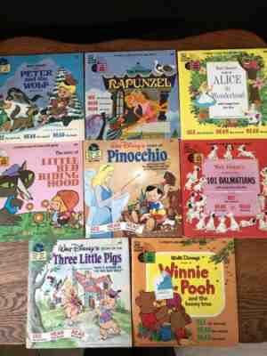 Vintage Walt Disney Read Along Books And Records A Lot Of 8