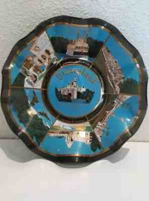 Walt Disney World Disneyland Vintage Candy Dish Plate Cinderella Castle Ashtray