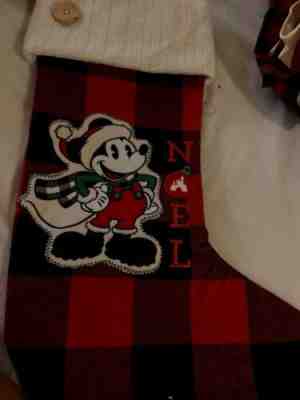 DISNEY PARKS 2019 FLANNEL MICKEY  CHRISTMAS STOCKING NEW WITH TAGS