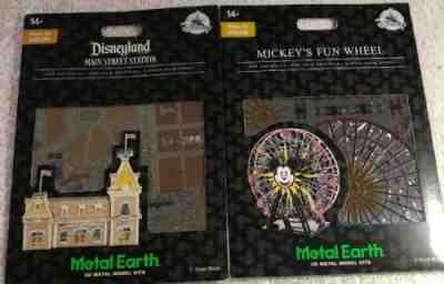 Disney Parks 3D Metal Earth Model Kits Main Street Station  Fun Wheel 2 Total