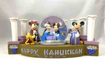 2005 Disney Mickey Minnie Mouse Hanukkah Menorah Chanukah Snow Globe