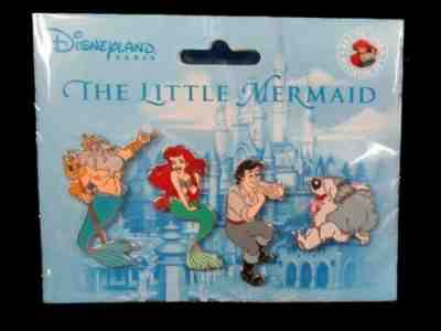 Disney Pin DLP - Little Mermaid Booster Set - King Triton Eric Ariel and Max