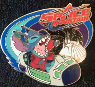 Disney Pixar Pin - Mickey's Odyseey Stitch Space Mountain Slider