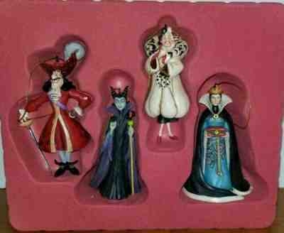 Enesci Disney Traditions Villains Holiday Ornament Jim Shore Set RARE