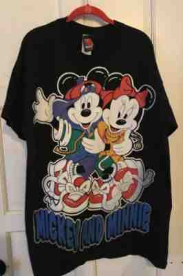 Vintage Mickey And Minnie Mouse Disney Tee Shirt 80s 90s