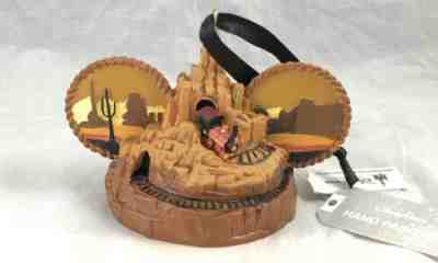 Disney Parks Big Thunder Mountain Railroad Ride Mouse Ears Hand Painted Ornament